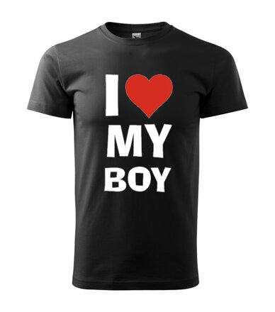Tričko I Love MY BOY, čierne