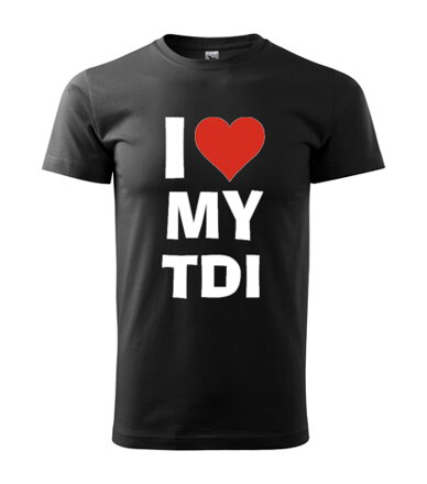 Tričko I Love MY TDI, čierne