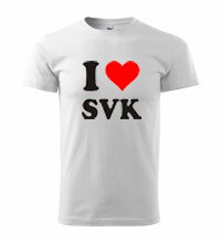 Tričko s logom I Love SVK, biele