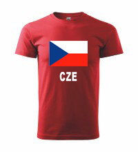 Tričko s logom CZE, červené