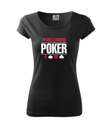 Dámske tričko Poker, čierne