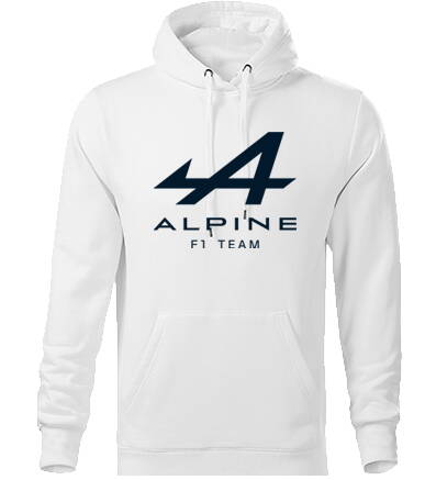Mikina s kapucňou ALPINE F1 Team, biela