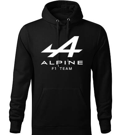 Mikina s kapucňou ALPINE F1 Team, čierna