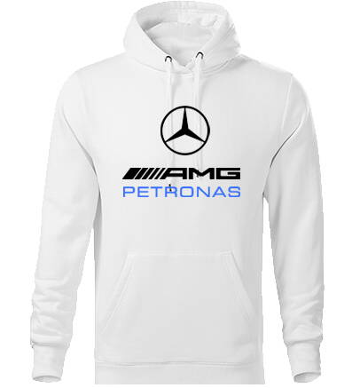 Mikina s kapucňou Mercedes AMG PETRONAS, biela