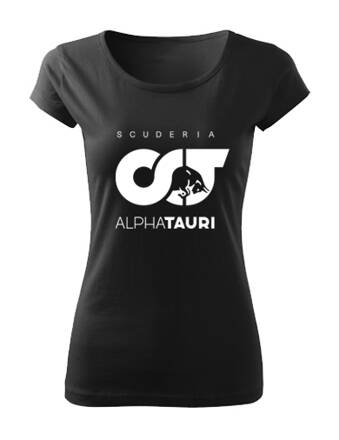 Dámske tričko Scuderia ALPHATAURI, čierne