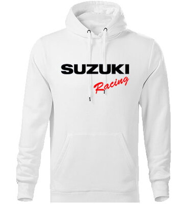 Mikina s kapucňou SUZUKI Racing, biela