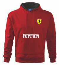 Mikina s kapucňou Ferrari, červená