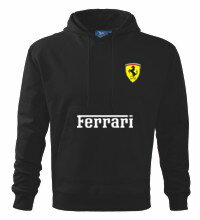 Mikina s kapucňou Ferrari, čierna
