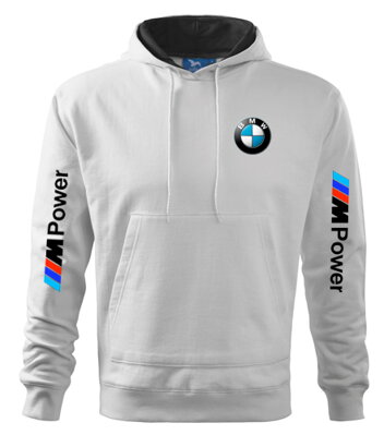 Mikina s kapucňou BMW M-power, biela