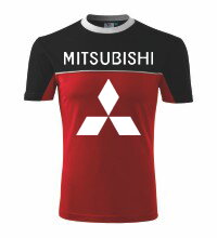 Tričko Mitsubishi, čiernočervené