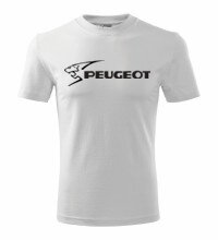 Tričko Peugeot, biele