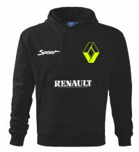 Mikina s kapucňou Renault, čierna