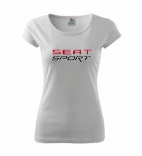 Dámske tričko Seat Sport, biele