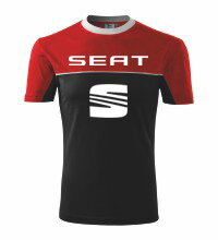 Tričko Seat, červenočierne