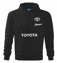 Mikina s kapucňou Toyota, čierna