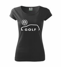 Dámske tričko Volkswagen Golf, čierne