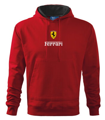 Mikina s kapucňou Ferrari, červená 2