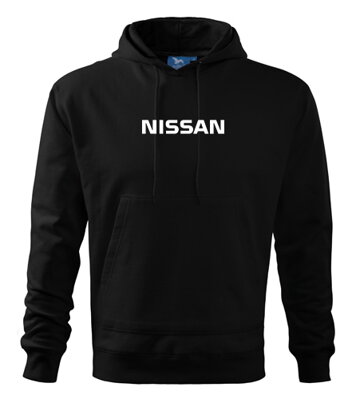 Mikina s kapucňou Nissan, čierná