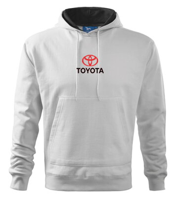 Mikina s kapucňou Toyota, biela