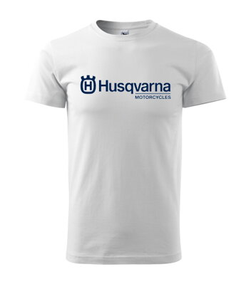 Tričko Husqvarna Moto, biele