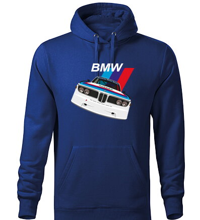 Mikina s kapucňou BMW auto 2, modrá