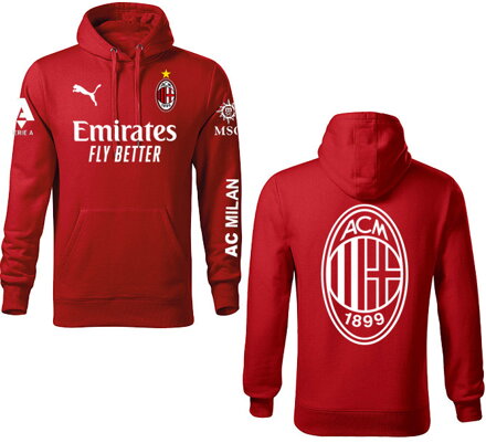Mikina AC MILAN šport, červená