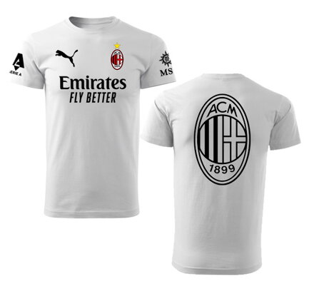 Tričko AC MILAN šport, biele