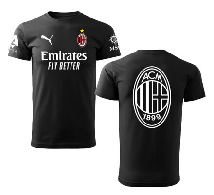 Tričko AC MILAN šport, čierne