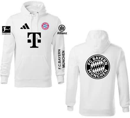 Mikina FC BAYERN šport, biela