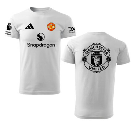 Tričko MANCHESTER UNITED šport, biele