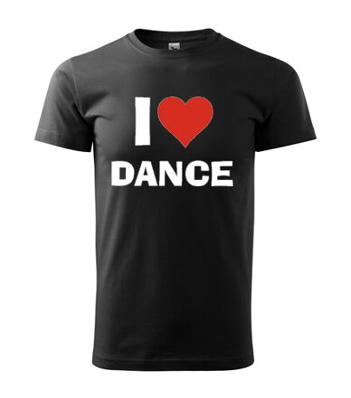 Tričko I Love Dance, čierne
