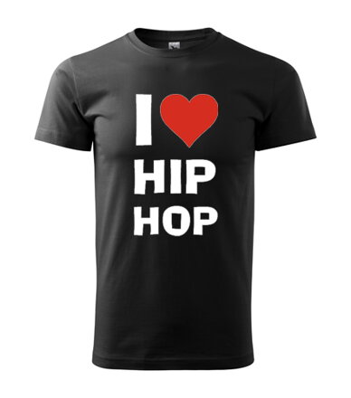 Tričko I Love Hip Hop, čierne