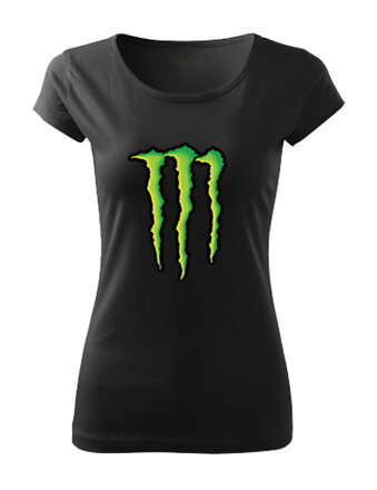 Dámske tričko MONSTER logo, čierne
