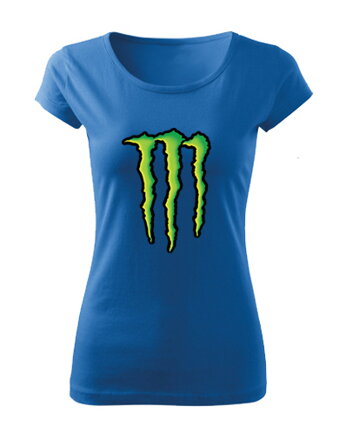Dámske tričko MONSTER logo, modré