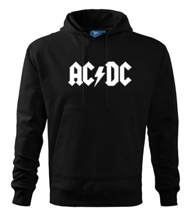 Mikina s kapucňou AC/DC, čierna