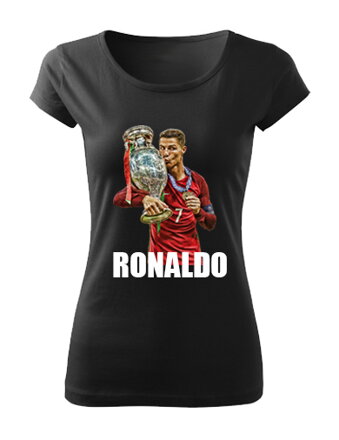 Dámske tričko RONALDO, čierne