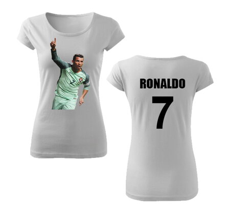 Dámske tričko RONALDO 7, biele
