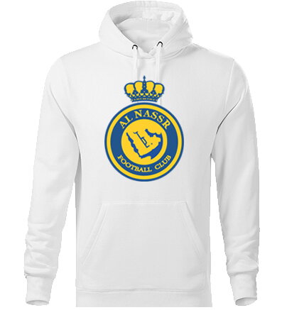 Mikina s kapucňou AL NASSR, biela