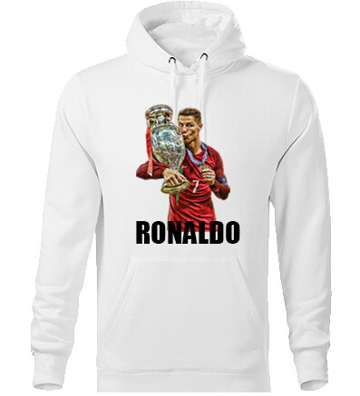 Mikina s kapucňou RONALDO, biela
