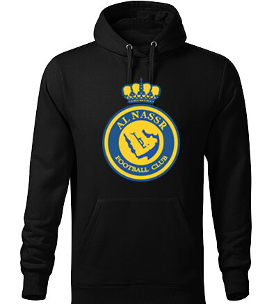 Mikina s kapucňou AL NASSR, čierna
