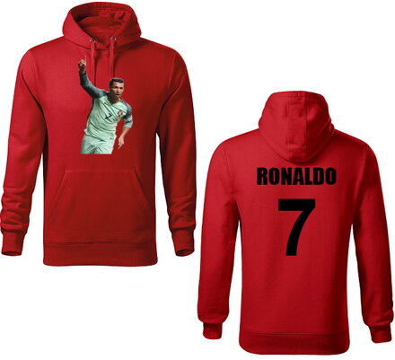 Mikina s kapucňou RONALDO 7, červená