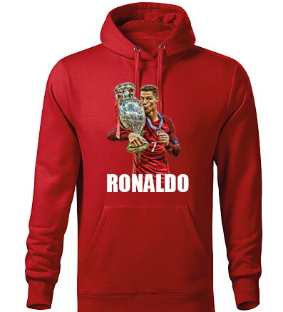 Mikina s kapucňou RONALDO, červená