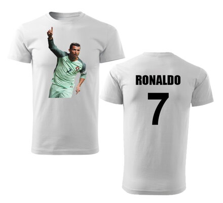Tričko RONALDO 7, biele
