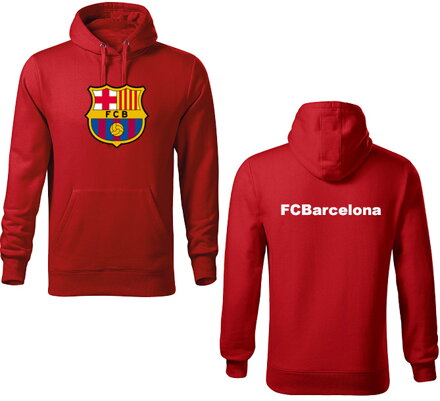 Mikina s kapucňou FCBarcelona, červená
