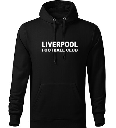 Mikina s kapucňou FC LIVERPOOL, čierna