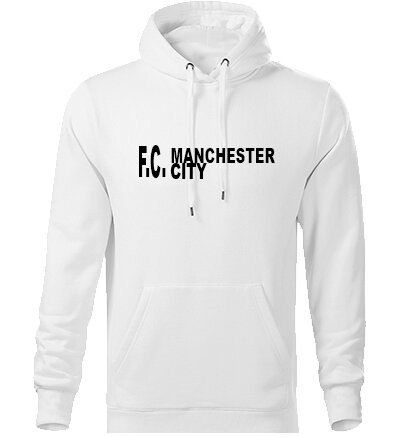 Mikina s kapucňou FC MANCHESTER CITY, biele