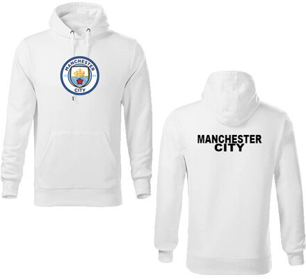 Mikina s kapucňou MANCHESTER CITY, biela 2