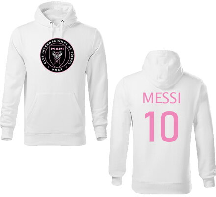 Mikina s kapucňou INTER MIAMI / MESSI 10, biela