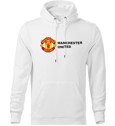 Mikina s kapucňou Manchester United, biela 2