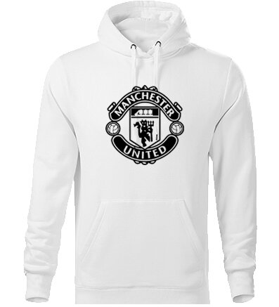 Mikina s kapucňou Manchester United, biela 3